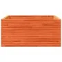 Jardinera de madera maciza pino marrón cera 100x100x46 cm by , Pots and planters - Ref: Foro24-3282431, Price: 222,58 €, Disc...