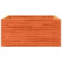 Jardinera de madera maciza pino marrón cera 100x100x46 cm by , Pots and planters - Ref: Foro24-3282431, Price: 225,47 €, Disc...