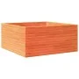 Jardinera de madera maciza pino marrón cera 100x100x46 cm by , Pots and planters - Ref: Foro24-3282431, Price: 222,58 €, Disc...
