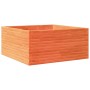 Jardinera de madera maciza pino marrón cera 100x100x46 cm by , Pots and planters - Ref: Foro24-3282431, Price: 225,47 €, Disc...