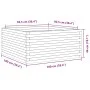 Jardinera de madera maciza pino marrón cera 100x100x46 cm by , Pots and planters - Ref: Foro24-3282431, Price: 222,58 €, Disc...
