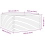 Jardinera de madera maciza pino marrón cera 100x100x46 cm by , Pots and planters - Ref: Foro24-3282431, Price: 225,47 €, Disc...