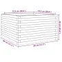 Jardinera de madera maciza de pino 80x80x46 cm by , Pots and planters - Ref: Foro24-3282419, Price: 151,26 €, Discount: %