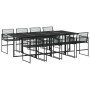 Juego de comedor de jardín 9 piezas ratán sintético negro by , Garden sets - Ref: Foro24-3295035, Price: 564,82 €, Discount: %