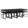 Juego de comedor de jardín 9 piezas ratán sintético negro by , Garden sets - Ref: Foro24-3295035, Price: 564,82 €, Discount: %