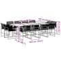 Set de comedor de jardín 13 pzas ratán sintético negro von , Gartensets - Ref: Foro24-3295040, Preis: 771,98 €, Rabatt: %