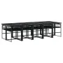 Set de comedor de jardín 13 pzas ratán sintético negro by , Garden sets - Ref: Foro24-3295037, Price: 860,24 €, Discount: %