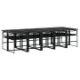 Set de comedor jardín 11 pzas con cojines ratán sintético negro de , Conjuntos de jardín - Ref: Foro24-3295061, Precio: 709,4...