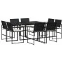 Garten-Essgruppe 9-teilig mit schwarzen Polstern aus synthetischem Rattan von , Gartensets - Ref: Foro24-3295063, Preis: 431,...