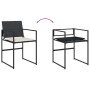 Set de comedor de jardín 9 pzas y cojines ratán sintético negro by , Garden sets - Ref: Foro24-3295063, Price: 436,91 €, Disc...