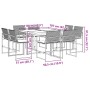 Set de comedor de jardín 9 pzas y cojines ratán sintético negro by , Garden sets - Ref: Foro24-3295063, Price: 436,91 €, Disc...