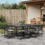 Set de comedor jardín 11 pzas con cojines ratán sintético negro by , Garden sets - Ref: Foro24-3295014, Price: 612,90 €, Disc...