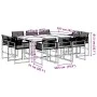 Set de comedor jardín 11 pzas con cojines ratán sintético negro by , Garden sets - Ref: Foro24-3295014, Price: 605,19 €, Disc...