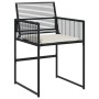 Set de comedor de jardín 7 pzas y cojines ratán sintético negro by , Garden sets - Ref: Foro24-3295009, Price: 432,21 €, Disc...