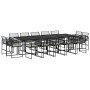 Set comedor de jardín con cojines 15 pzas ratán sintético negro by , Garden sets - Ref: Foro24-3295016, Price: 929,59 €, Disc...