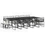 Set comedor de jardín con cojines 15 pzas ratán sintético negro by , Garden sets - Ref: Foro24-3295021, Price: 829,49 €, Disc...