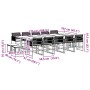 Set comedor de jardín con cojines 15 pzas ratán sintético negro de , Conjuntos de jardín - Ref: Foro24-3295021, Precio: 839,61 €