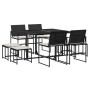 Set de comedor de jardín 9 pzas y cojines ratán sintético negro by , Garden sets - Ref: Foro24-3295068, Price: 362,31 €, Disc...