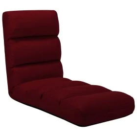 Tumbona de suelo plegable de cuero sintético rojo vino tinto de vidaXL, Divanes - Ref: Foro24-325249, Precio: 137,02 €, Descu...