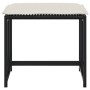 Taburetes de jardín con cojines 4 uds ratán sintético negro by , Outdoor ottomans - Ref: Foro24-4008576, Price: 91,85 €, Disc...