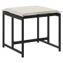 Taburetes de jardín con cojines 4 uds ratán sintético negro by , Outdoor ottomans - Ref: Foro24-4008576, Price: 90,74 €, Disc...