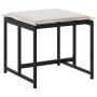 Taburetes de jardín con cojines 4 uds ratán sintético negro by , Outdoor ottomans - Ref: Foro24-4008576, Price: 91,85 €, Disc...