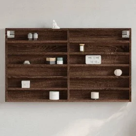 Ingenieurholz-Vitrine in Eichenbraun, 100x8,5x58 cm. von , Regale und Regale - Ref: Foro24-847946, Preis: 48,94 €, Rabatt: %