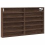 Vitrina de madera de ingeniería marrón roble 100x8,5x58 cm by , Shelves and shelves - Ref: Foro24-847946, Price: 49,77 €, Dis...