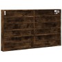 Vitrina de madera de ingeniería roble ahumado 100x8,5x58 cm by , Shelves and shelves - Ref: Foro24-847944, Price: 46,91 €, Di...