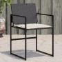 Sillas de jardín con cojines 4 unidades ratán sintético negro by , Garden chairs - Ref: Foro24-4008581, Price: 169,47 €, Disc...