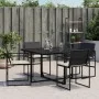 Sillas de jardín con cojines 4 unidades ratán sintético negro by , Garden chairs - Ref: Foro24-4008581, Price: 166,30 €, Disc...