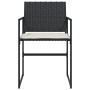 Sillas de jardín con cojines 4 unidades ratán sintético negro by , Garden chairs - Ref: Foro24-4008581, Price: 169,47 €, Disc...