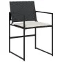 Sillas de jardín con cojines 4 unidades ratán sintético negro by , Garden chairs - Ref: Foro24-4008581, Price: 166,30 €, Disc...