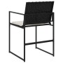 Sillas de jardín con cojines 4 unidades ratán sintético negro by , Garden chairs - Ref: Foro24-4008581, Price: 169,47 €, Disc...