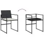 Sillas de jardín con cojines 4 unidades ratán sintético negro by , Garden chairs - Ref: Foro24-4008581, Price: 166,30 €, Disc...