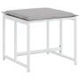 Taburetes de jardín con cojines 4 uds acero y textilene blanco by , Outdoor ottomans - Ref: Foro24-4008588, Price: 86,42 €, D...