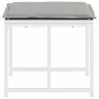 Taburetes de jardín con cojines 4 uds acero y textilene blanco by , Outdoor ottomans - Ref: Foro24-4008588, Price: 84,98 €, D...