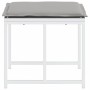 Taburetes de jardín con cojines 4 uds acero y textilene blanco by , Outdoor ottomans - Ref: Foro24-4008588, Price: 86,42 €, D...