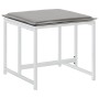Taburetes de jardín con cojines 4 uds acero y textilene blanco by , Outdoor ottomans - Ref: Foro24-4008588, Price: 86,42 €, D...