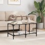 Glas-Stahl-Couchtisch 78,5x40x40 cm von , Couchtisch - Ref: Foro24-845976, Preis: 48,84 €, Rabatt: %