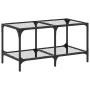 Mesa de centro superficie de vidrio acero 78,5x40x40 cm by , Coffee table - Ref: Foro24-845976, Price: 48,25 €, Discount: %