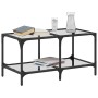 Glas-Stahl-Couchtisch 78,5x40x40 cm von , Couchtisch - Ref: Foro24-845976, Preis: 48,84 €, Rabatt: %