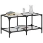 Mesa de centro superficie de vidrio acero 78,5x40x40 cm by , Coffee table - Ref: Foro24-845976, Price: 48,25 €, Discount: %