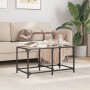 Mesa de centro superficie de vidrio acero 78,5x40x40 cm de , Mesas de centro - Ref: Foro24-845974, Precio: 39,54 €