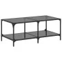 Mesa de centro superficie de vidrio acero negra 98,5x50x40 cm de , Mesas de centro - Ref: Foro24-845981, Precio: 65,03 €, Des...