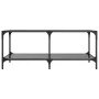 Mesa de centro superficie de vidrio acero negra 98,5x50x40 cm de , Mesas de centro - Ref: Foro24-845981, Precio: 65,03 €, Des...