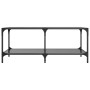 Schwarzer Couchtisch mit Glasoberfläche und Stahlgestell, 98,5x50x40 cm. von , Couchtisch - Ref: Foro24-845981, Preis: 65,88 ...