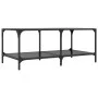 Mesa de centro superficie de vidrio acero negra 98,5x50x40 cm de , Mesas de centro - Ref: Foro24-845981, Precio: 65,03 €, Des...
