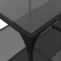 Schwarzer Couchtisch mit Glasoberfläche und Stahlgestell, 98,5x50x40 cm. von , Couchtisch - Ref: Foro24-845981, Preis: 65,88 ...