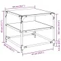 Mesa de centro superficie de vidrio 2 uds acero 50x50x45 cm by , Coffee table - Ref: Foro24-846007, Price: 65,69 €, Discount: %